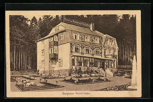 AK Masserberg a. Rennsteig, Hotel und Pension Waldfrieden