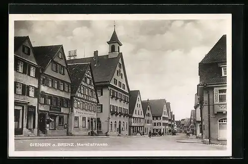 AK Giengen a. Brenz, Marktstrasse mit Geschäften