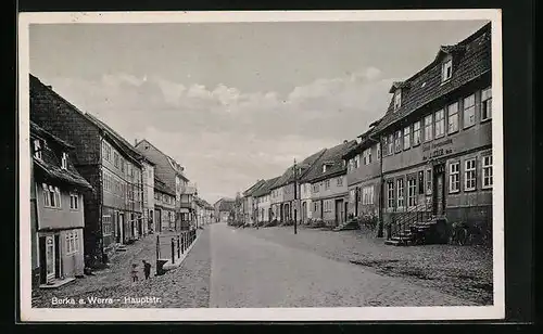 AK Berka a. Werra, Hauptstrasse mit Eisenwarenhandlung