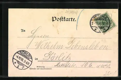 AK Genthin, Partie in der Mühlenstrasse mit Geschäftshaus Albert Stendel