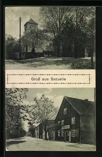 AK Satuelle, Restaurant Christian Fuhrmann, Kirche