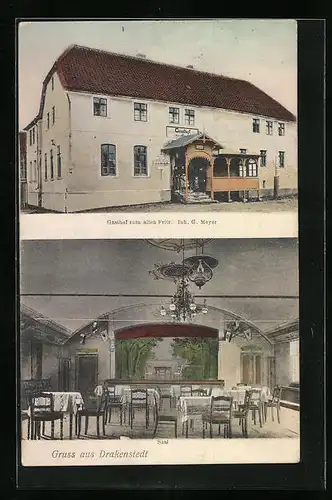 AK Drakenstedt, Gasthof zum alten Fritz, Saal