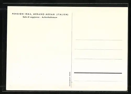 AK Meran, Hotel-Pension Irma, Aufenthaltsraum