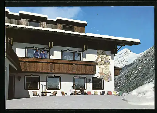 AK Vals /Pustertal, Hotel-Pension Hoferhof im Winter
