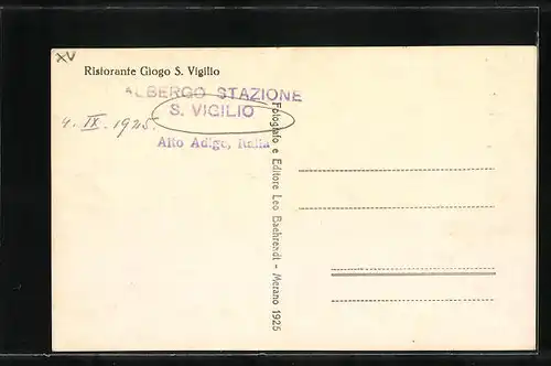 AK S. Vigilio, Ristorante Stazione S. Vigilio