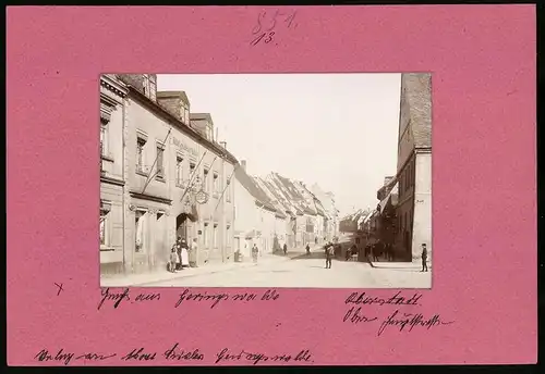 Fotografie Brück & Sohn Meissen, Ansicht Geringswalde, Blick in die Obere Hauptstrasse am Hotel goldener Reiter