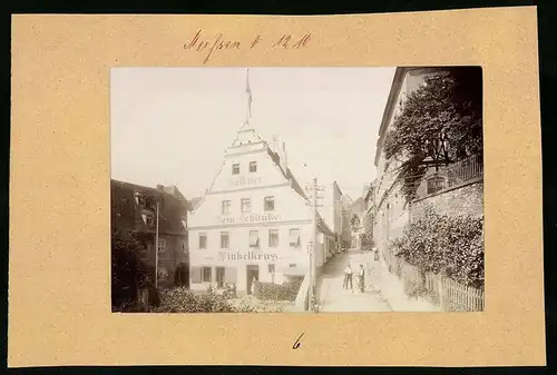 Fotografie Brück & Sohn Meissen, Ansicht Meissen i. Sa., Partie am Gasthaus Winkelkrug