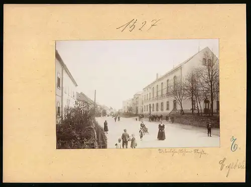 Fotografie Brück & Sohn Meissen, Ansicht Siebenlehn, Blick in die Nossener Strasse am Gasthof zum Schützenhaus