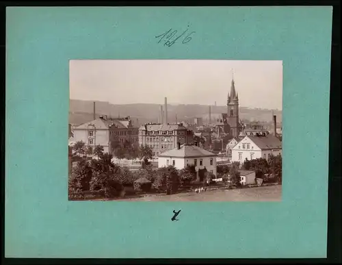 Fotografie Brück & Sohn Meissen, Ansicht Deuben, Blick in die Stadt mit der Christuskirche
