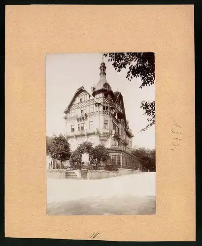 Fotografie Brück & Sohn Meissen, Ansicht Karlsbad, Partie am Restaurant Jägerhaus