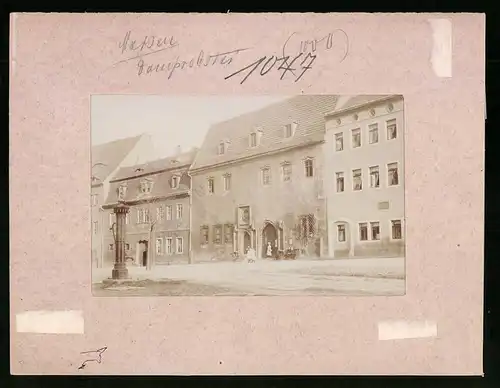 Fotografie Brück & Sohn Meissen, Ansicht Meissen i. Sa., Blick auf die Domprobstei auf dem Domplatz