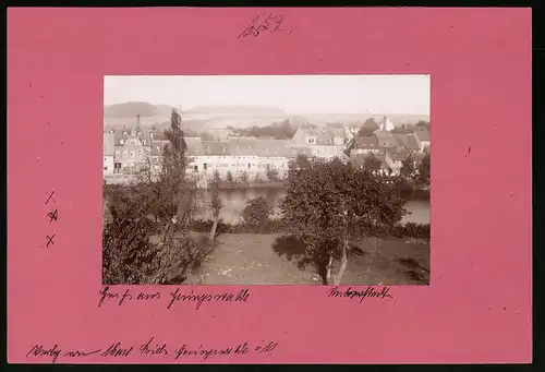 Fotografie Brück & Sohn Meissen, Ansicht Geringswalde, Blick auf die Unterstadt mit Bäckerei