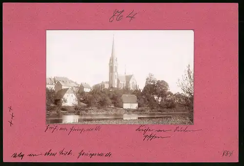 Fotografie Brück & Sohn Meissen, Ansicht Geringswalde, Blick auf die Stadt mit der Lutherkirche