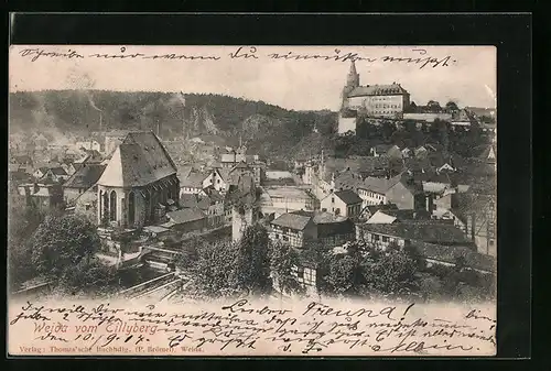 AK Weida, Ortsansicht vom Tillyberg