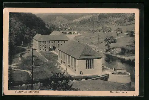 AK Forbach /Murgtal, Murgkraftwerk aus der Vogelschau