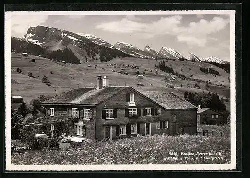 AK Wildhaus /Togg., Pension Forrer-Enkerli mit Churfirsten