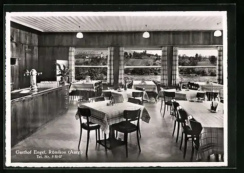 AK Rümikon /Aarg., Gasthof Engel, Innenansicht