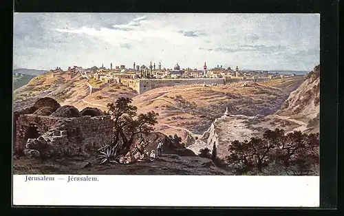 Künstler-AK Jerusalem, Panorama
