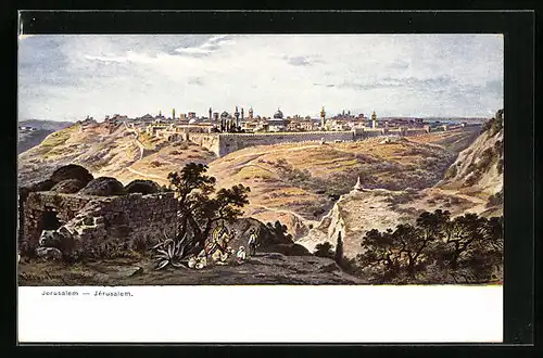 Künstler-AK Jerusalem, Panorama