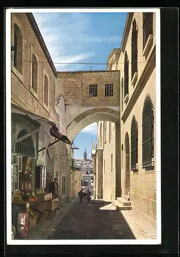 AK Jerusalem, Ecce-Homo-Bogen von Osten