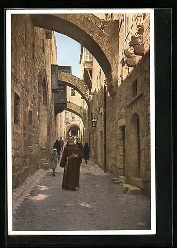 AK Jerusalem, Via Dolorosa von Osten