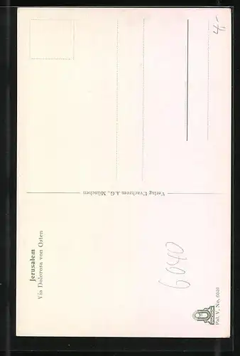 AK Jerusalem, Via Dolorosa von Osten