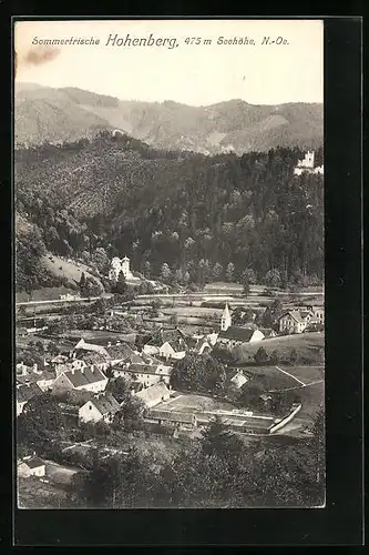 AK Hohenberg, Teilansicht mit Kirche