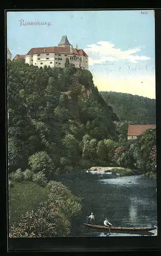 AK Rosenburg, Panorama mit Schloss