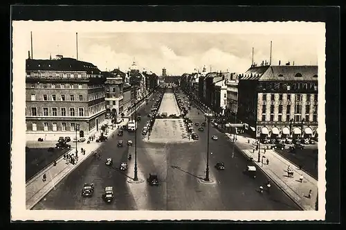 Präge-AK Berlin, Unter den Linden aus der Vogelschau