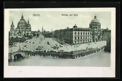 AK Berlin, Uferpartie am Schloss, Dom