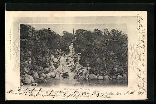 AK Berlin, Der Wasserfall im Victoriapark