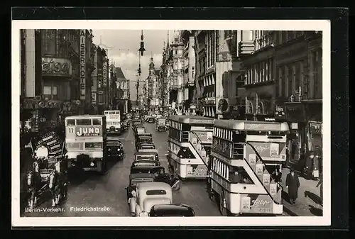 AK Berlin, Stau in der Friedrichstrasse