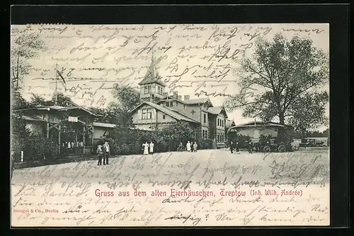 AK Berlin-Treptow, Gasthaus altes Eierhäuschen