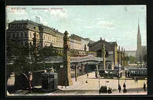 AK Berlin, Hochbahnstation Bülowstrasse