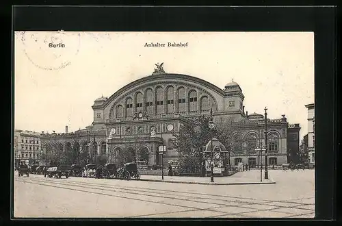 AK Berlin, Blick zum Anhalter Bahnhof