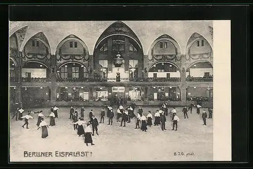 AK Berlin, Berliner Eispalast, Innenansicht
