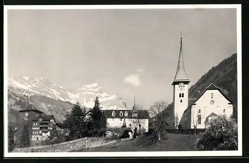 AK Bürglen an der Klausenstrasse, Blick auf das Hotel Tell, Bes. J. B. Regli