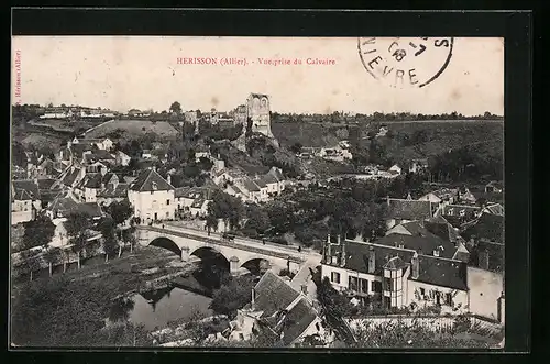 AK Hérisson, Vue prise du Calvaire
