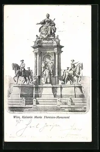 AK Wien, Maria Theresien-Monument auf dem Maria Theresien Platz