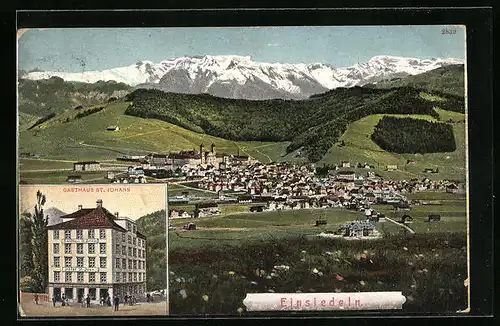 AK Einsiedeln, Gasthaus zum Schwan, Teilansicht