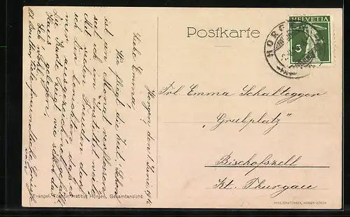 AK Horgen, Evangelisches Töchterinstitut, Gesamtansicht