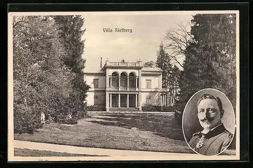 AK Zürich, Villa Rietberg, Portrait Kaiser Wilhelm II.