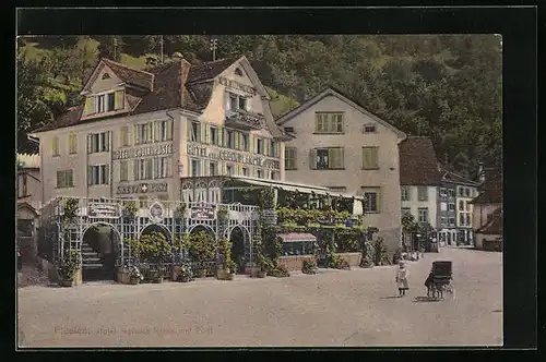 AK Flüelen, Hotel de la Croix Blanche e Poste