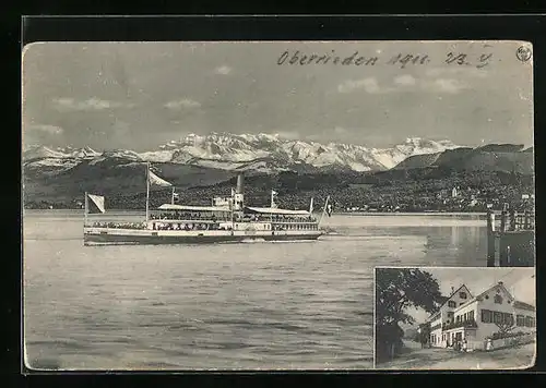 AK Oberrieden, Dampferpartie, Hotel zum Sternen