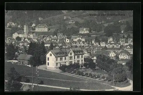AK Wattwil, Ortsansicht mit Krankenhaus