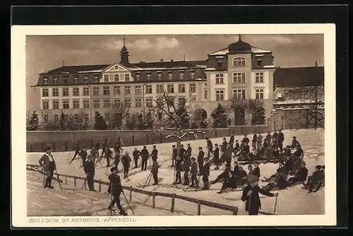 AK St. Antonius-Appenzell, Schüler beim Skifahren