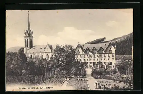 AK Dussnang i. Thurgau, Kurhaus mit Garten