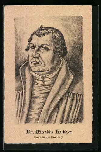AK Portrait von Dr. Martin Luther