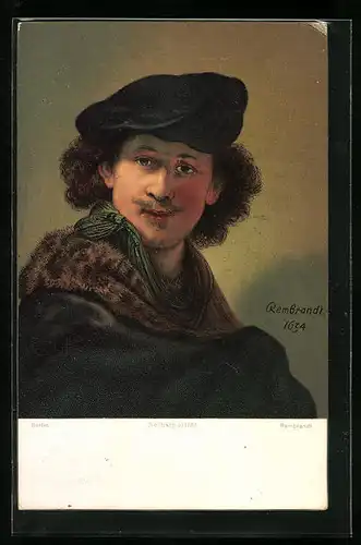 AK Selbstporträt von Rembrandt, 1634
