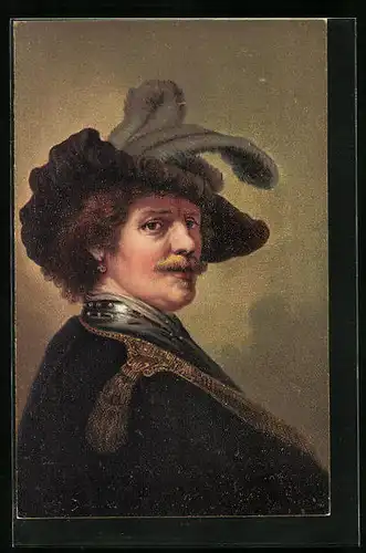 AK Rembrandt als Offizier, 1606-1669
